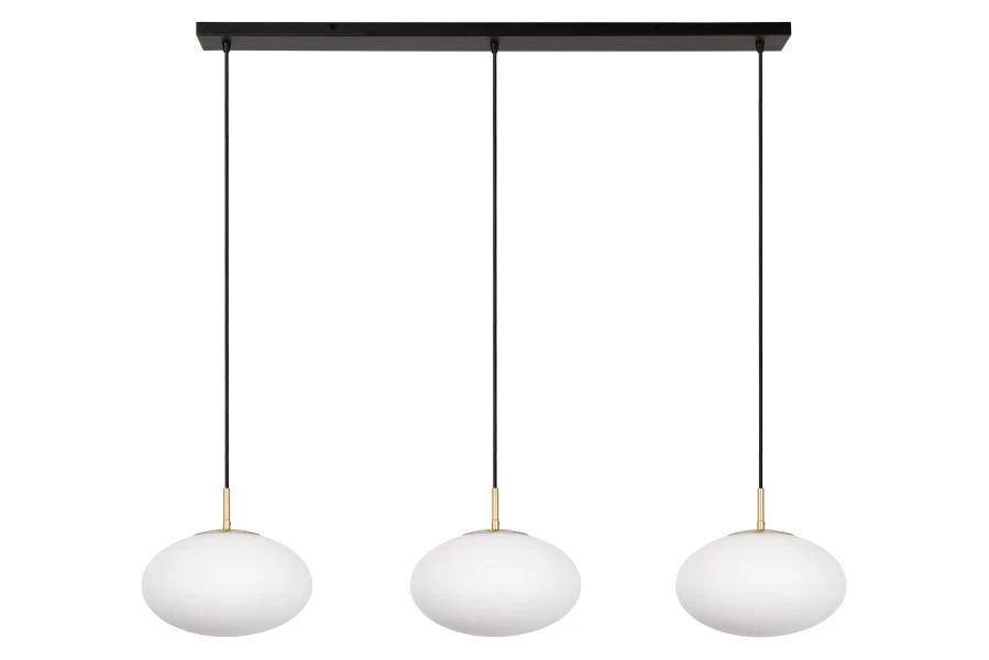 Lucide ELYSEE - Pendant light - 3xE27 - Opal - turned off